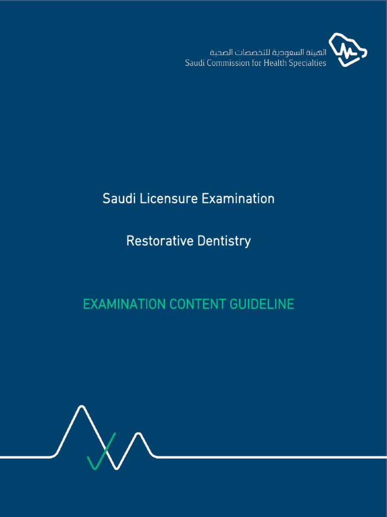 Saudi Restorative Dentistry Exam Guide | PDF | Dentistry | Prosthodontics