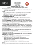 Formulation of Evaluative Statements | PDF | Opinion | Argument