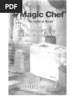 Download Magic Chef Model CBM310 Bread Maker Manual by doc57820 SN82048187 doc pdf
