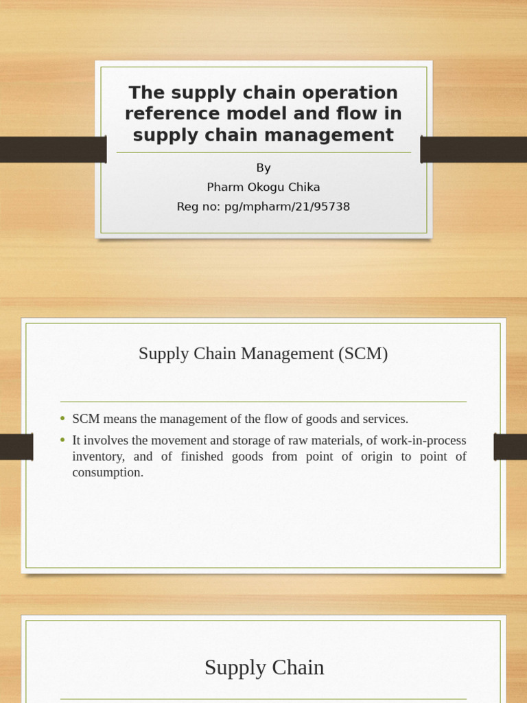 Supply Chain Operations Reference Model | PDF | Supply Chain | Supply ...