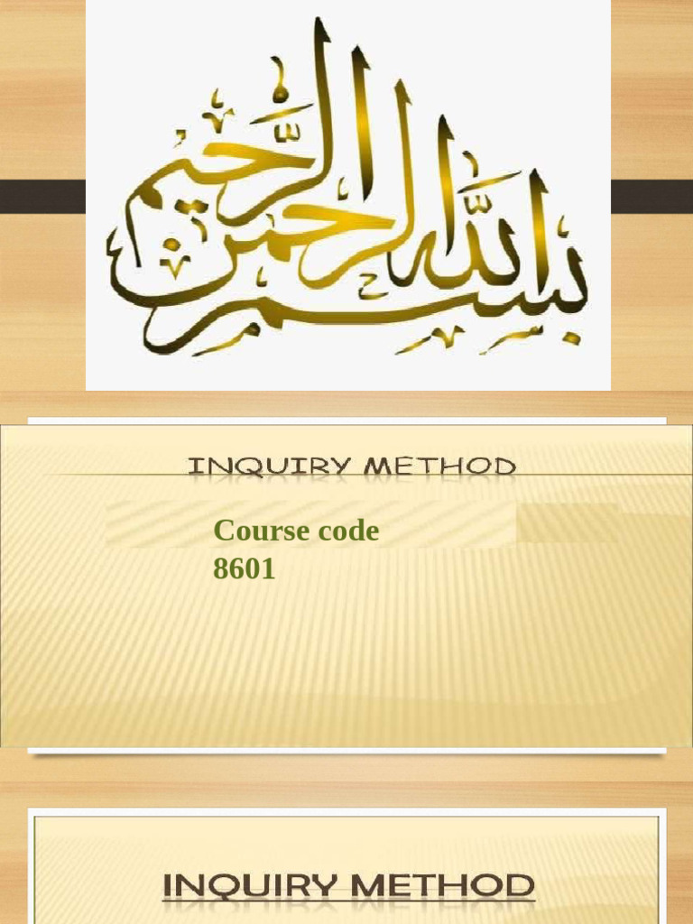 Unit 4 Inquiry Method Sir Adil | PDF | Inquiry Based Learning | Learning