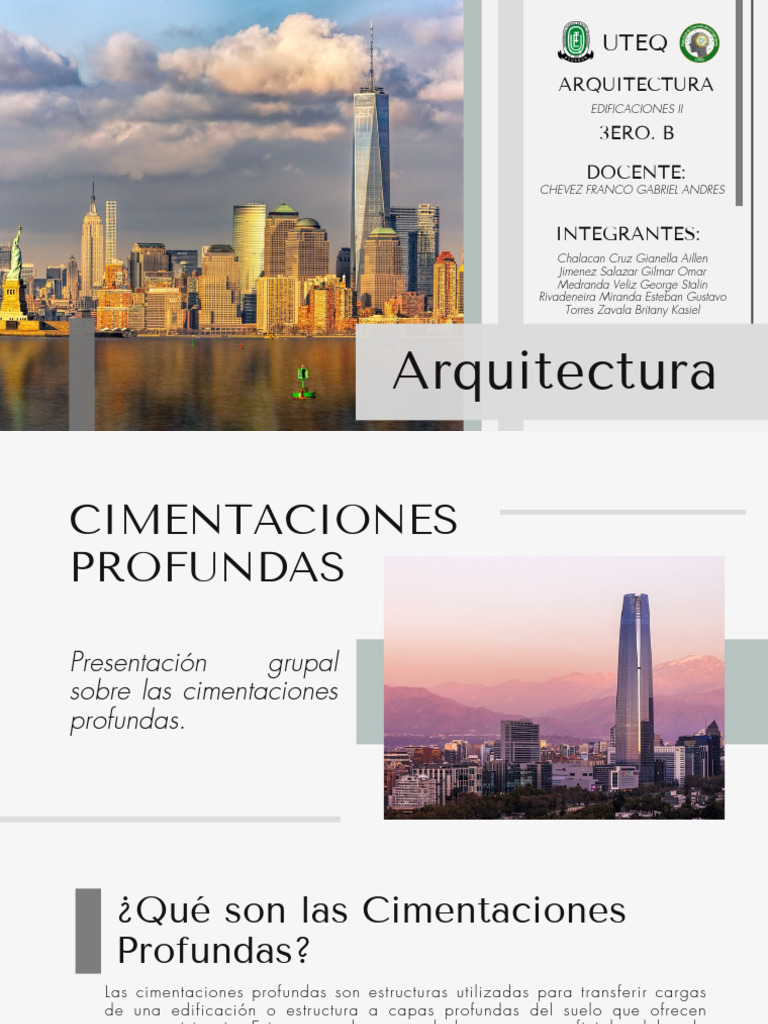 Cimentaciones Profundas: Guía Completa | PDF | Fundación profunda ...