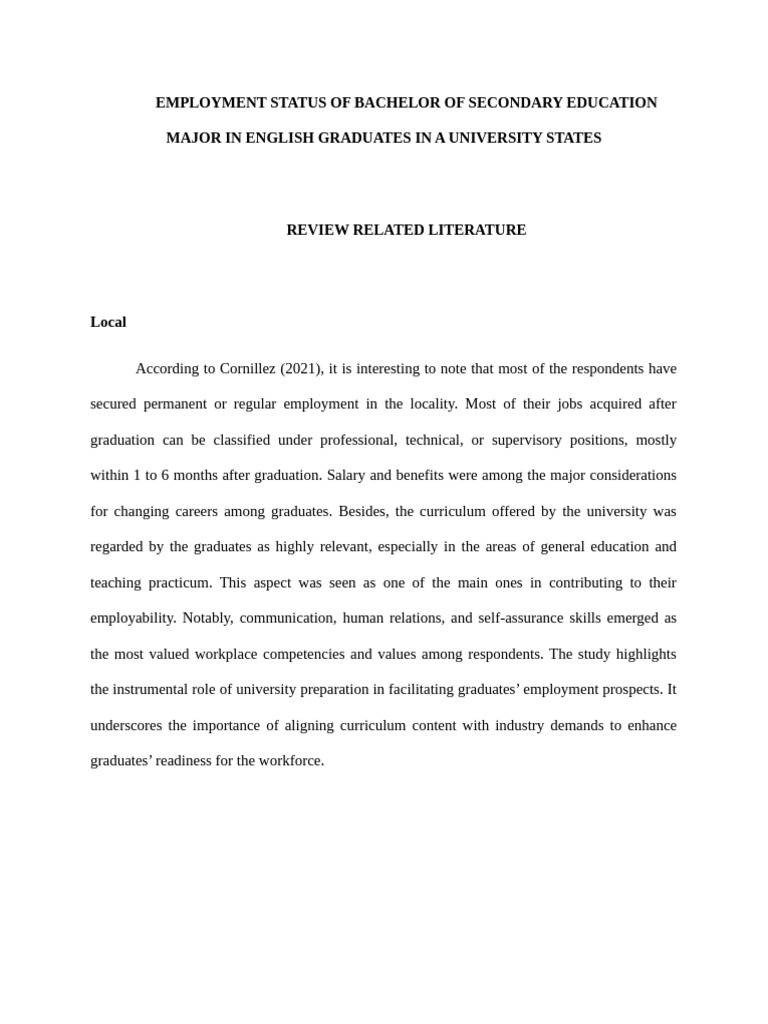 RRL | PDF | Employment | Behavior Modification