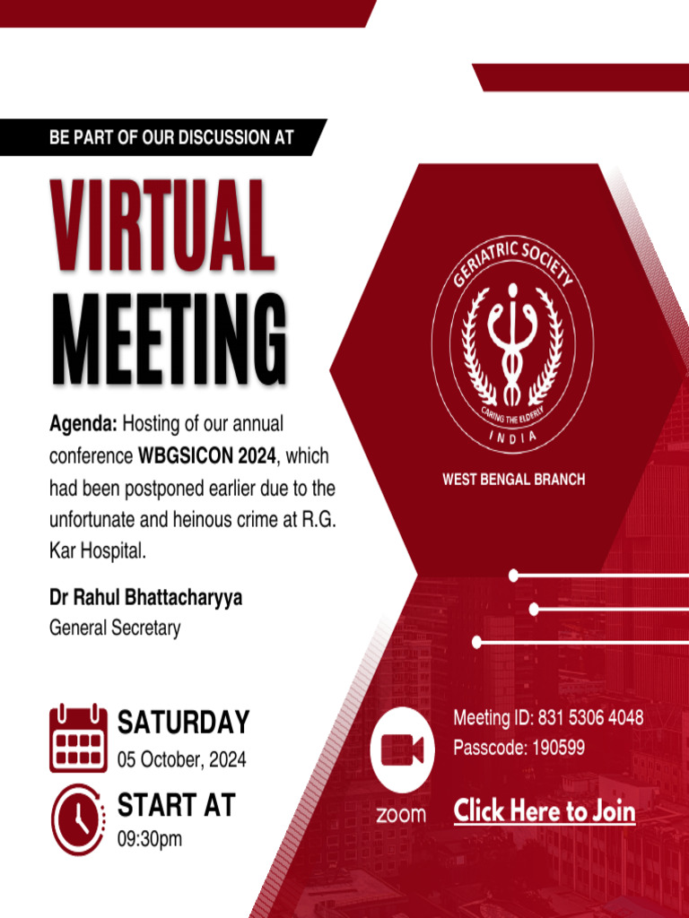 WBGSICON2024 Virtual Meeting Notice | PDF