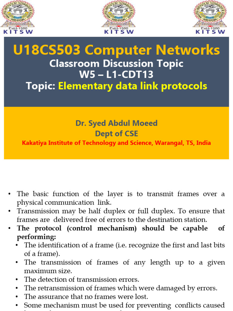 Data Link Protocols Overview | PDF | Transmission Control Protocol ...