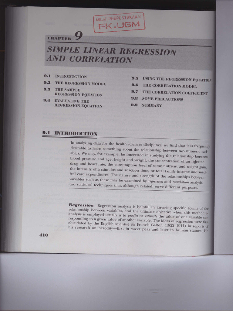 Simple Linear Regression and Correlation | PDF | Regression Analysis ...