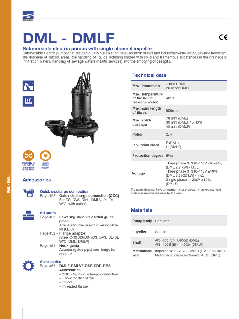 Submersible Electric Sewage Pumps | PDF | Pump | Electric Motor