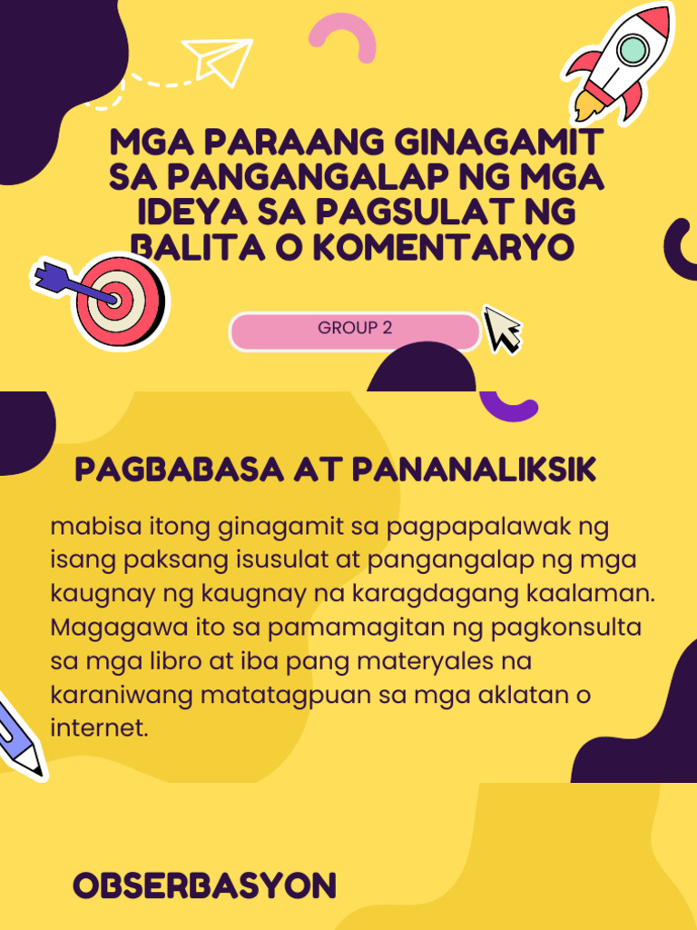 Yellow Playful Illustration Brainstorm Presentation | PDF