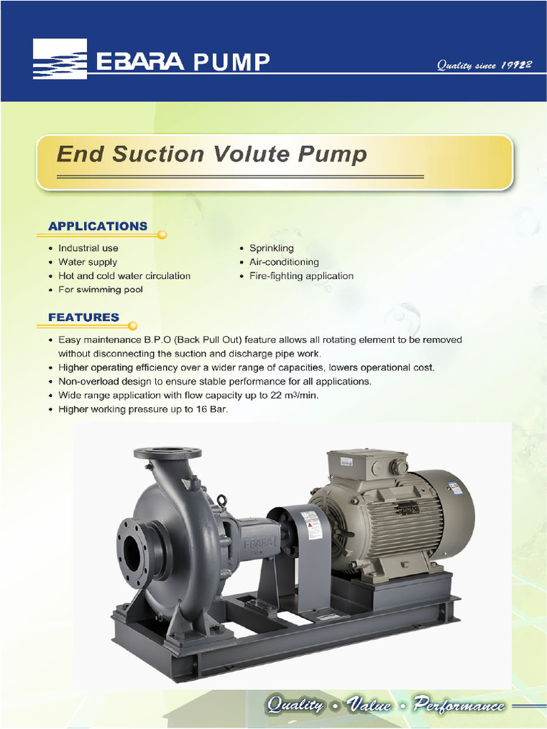 150x125 FS4LC Pump Specifications | PDF | Pump | Fluid Dynamics