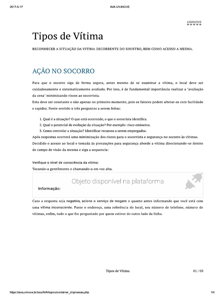 Tipos de Vítima | PDF