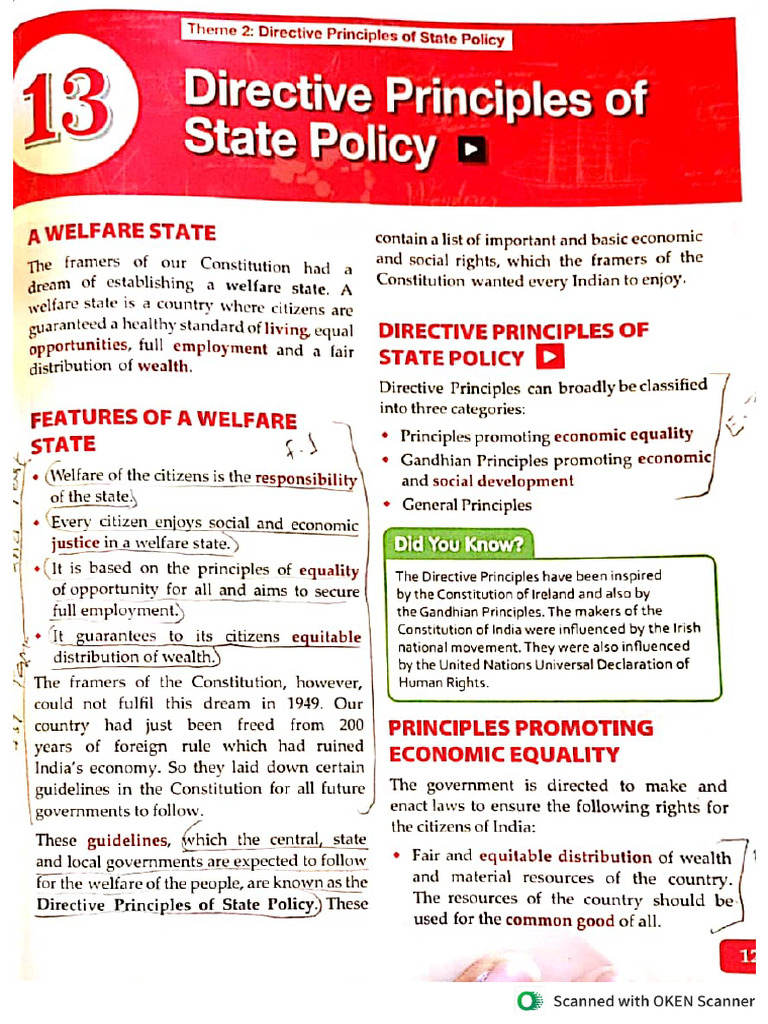 Directive Principles of State Policy | PDF