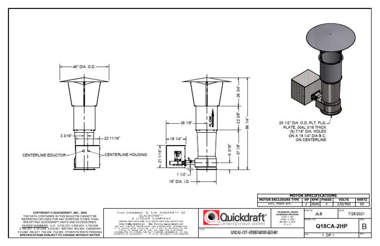 Quickdraft Q18CA-2HP Motor Specs | PDF | Freedom Of Expression Law ...