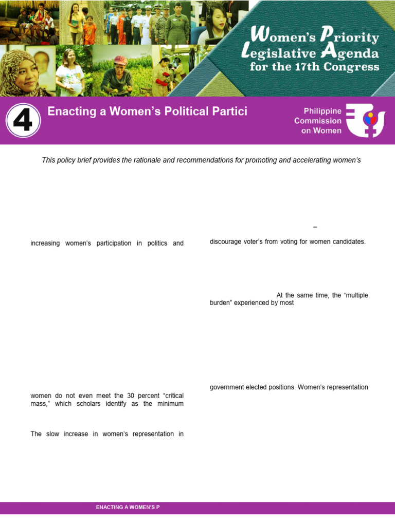 Enhancing Women's Political Representation | PDF | Justice | Crime ...