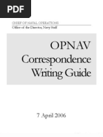 OPNAV Correspondence Writing Guide
