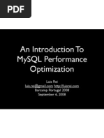 An Introduction To MySQL Performance Optimization