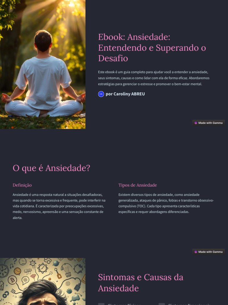 Ebook Ansiedade Entendendo e Superando o Desafio | PDF | Ansiedade ...