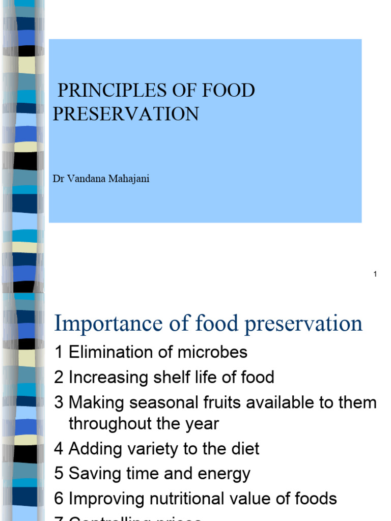 Food Preservation Techniques Explained | PDF