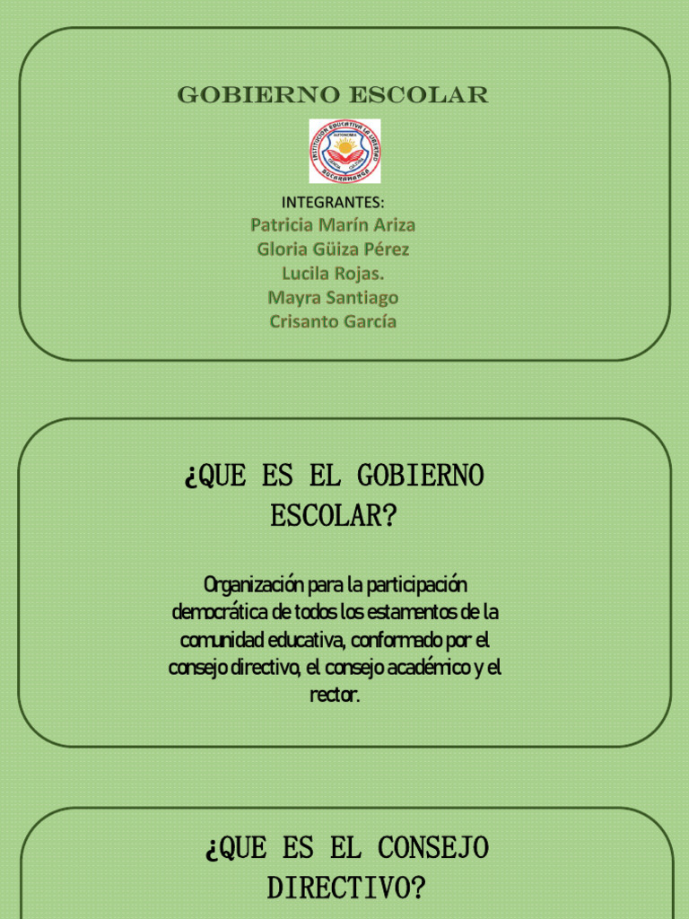 Fundamentos del Gobierno Escolar | PDF | Evaluación | Plan de estudios