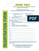Registration Form For Round-Table