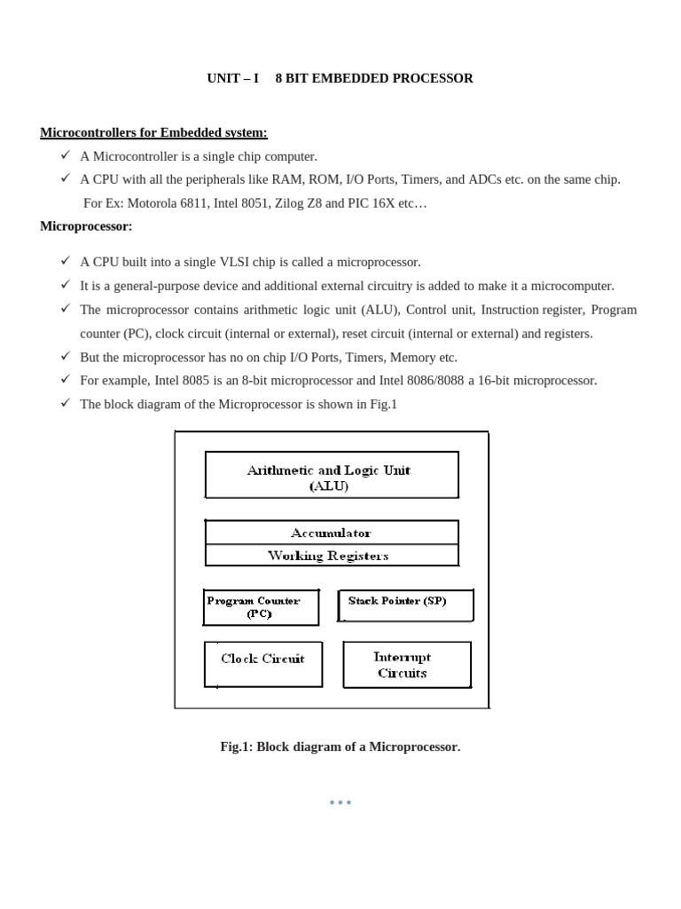 et3491notesprint | PDF | Microcontroller | Microprocessor
