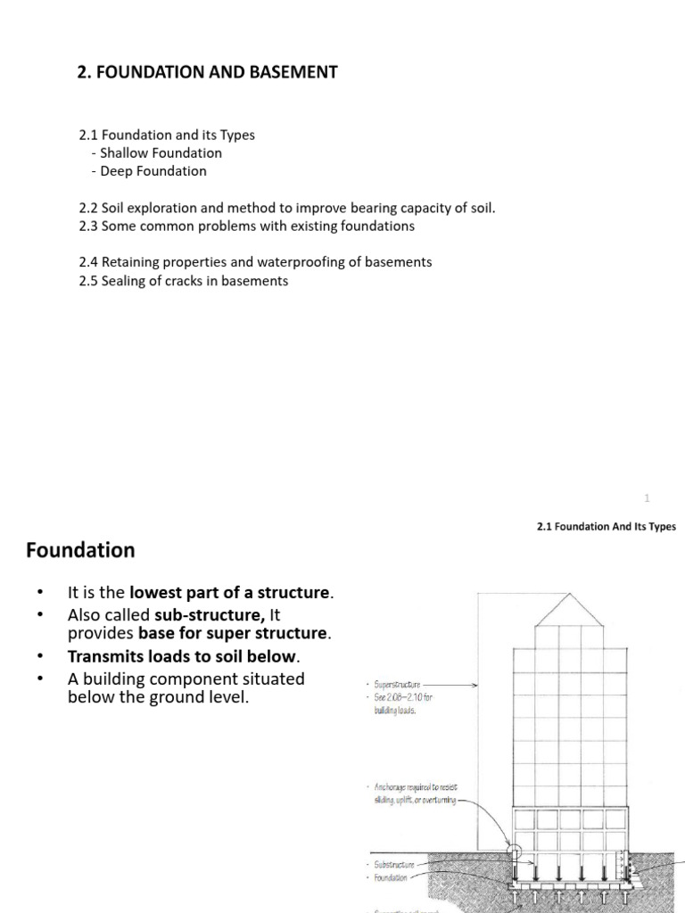 Types of Foundations and Their Functions | PDF | Foundation ...