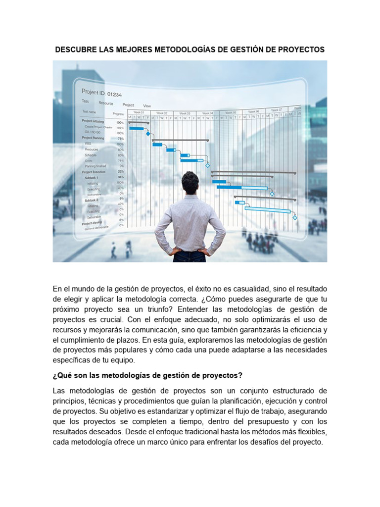 Descubre Las Mejores Metodologías de Gestión de Proyectos | PDF | Scrum ...