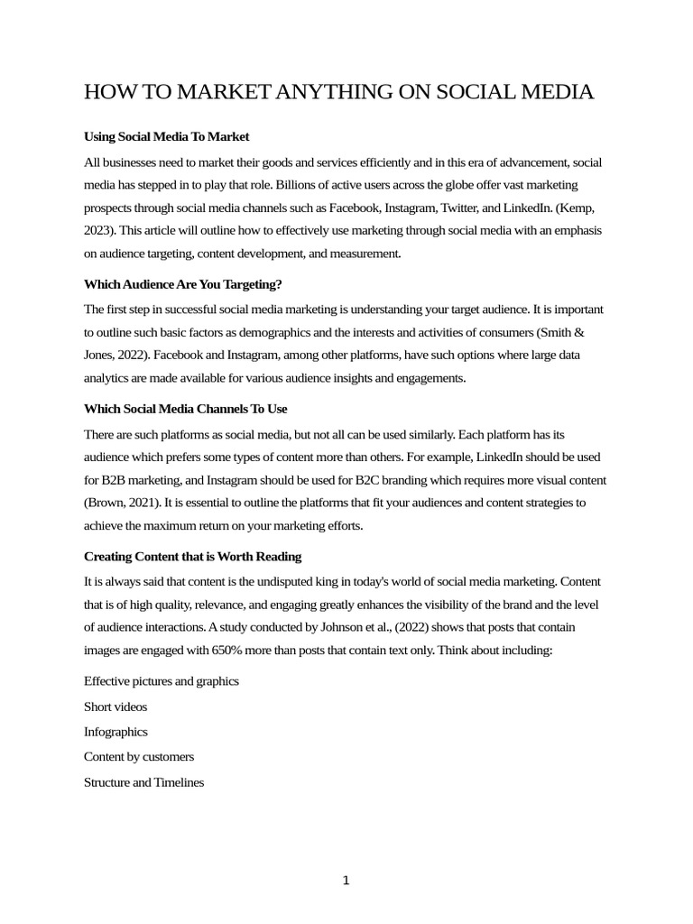 Social Media Marketing Strategies Guide | PDF | Popular Culture & Media ...