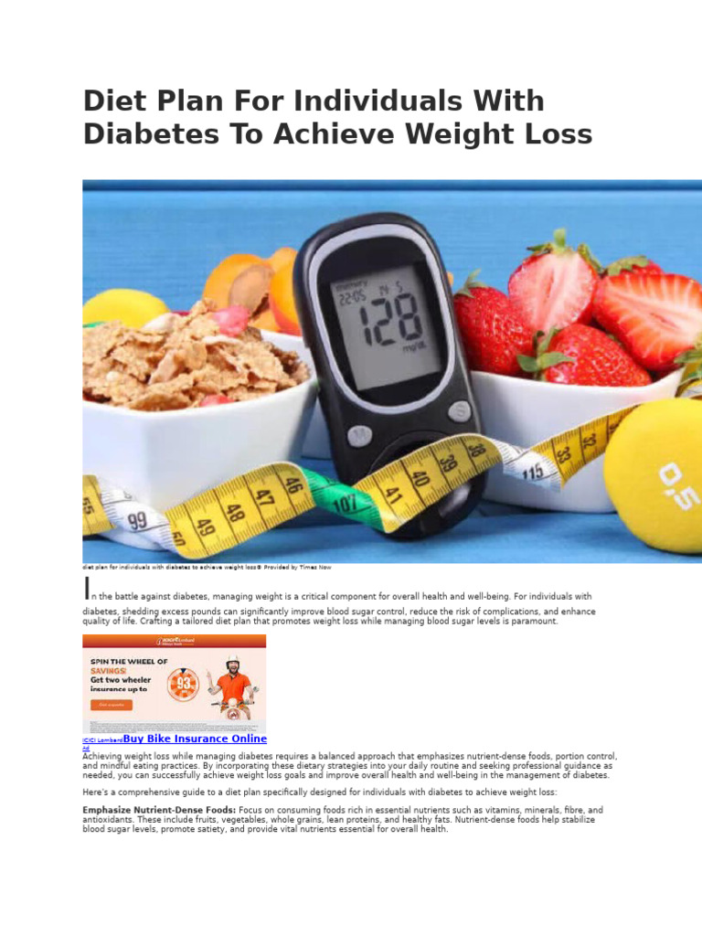 Photo inspiration: Mindful Eating For Pre Diabetic Weight Loss Reference: Diet Plan For Individuals With Diabetes To Achieve Weight Loss