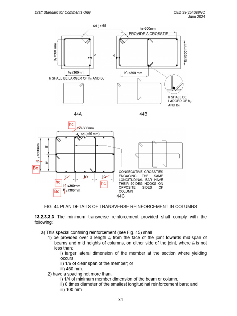 Transverse Reinforcement Standards for Columns | PDF | Column | Concrete