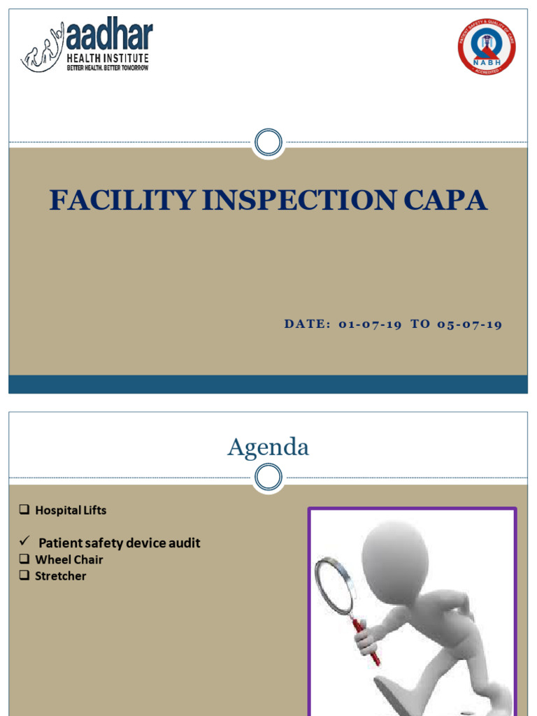 Facility Inspection CAPA Report Summary | PDF | Wheelchair ...