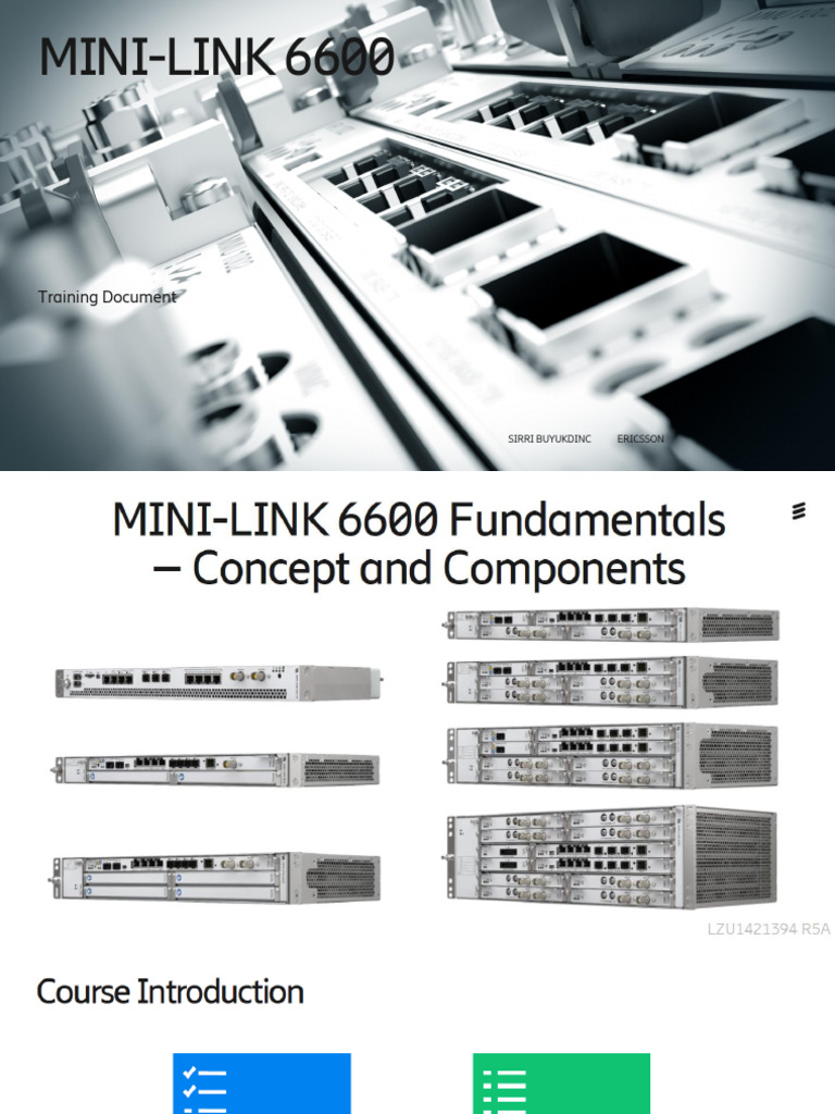 MINI-LINK 6600 Training Guide | PDF | Data Transmission | Computer Network