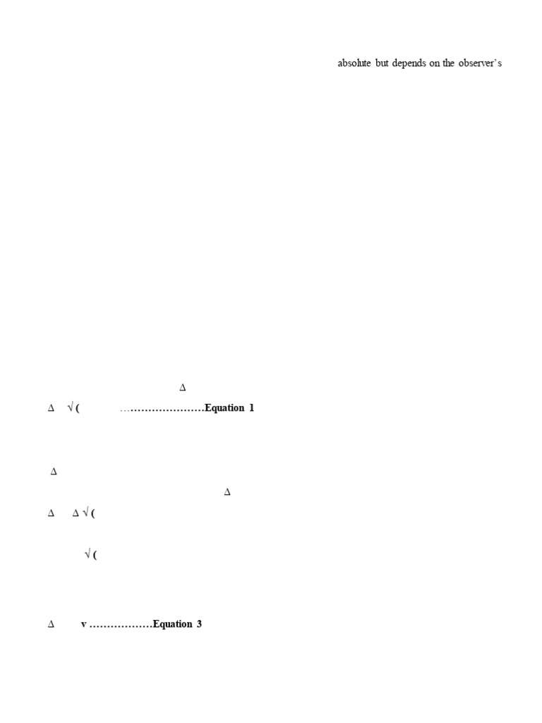 Relativity: Simultaneity & Time Dilation | PDF | Special Relativity | Time