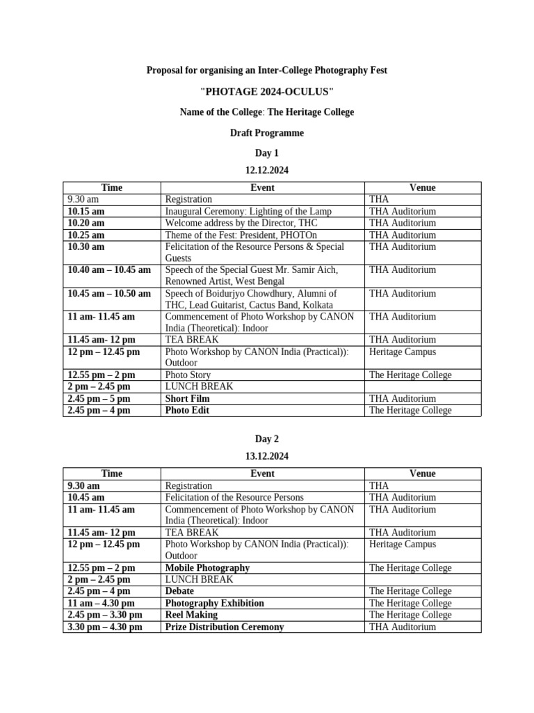 Photage 24 Programme | PDF