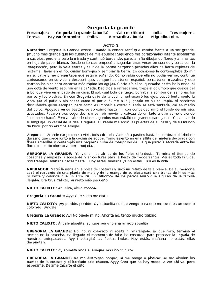 Gregoria La Grande | PDF