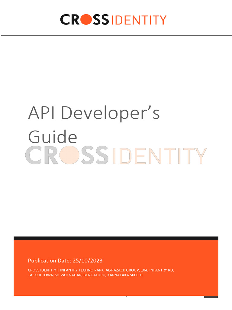 Cross Identity API Developer Guide | PDF | Computing | Access Control