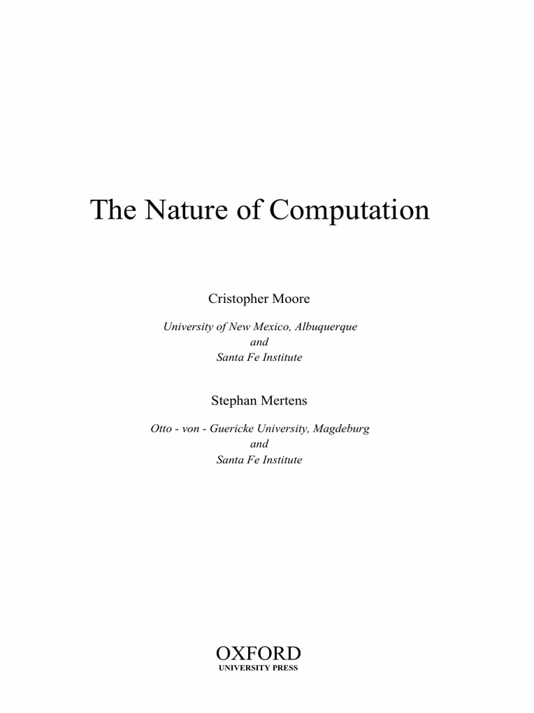 The Nature of Computation Overview | PDF | Computational Complexity ...
