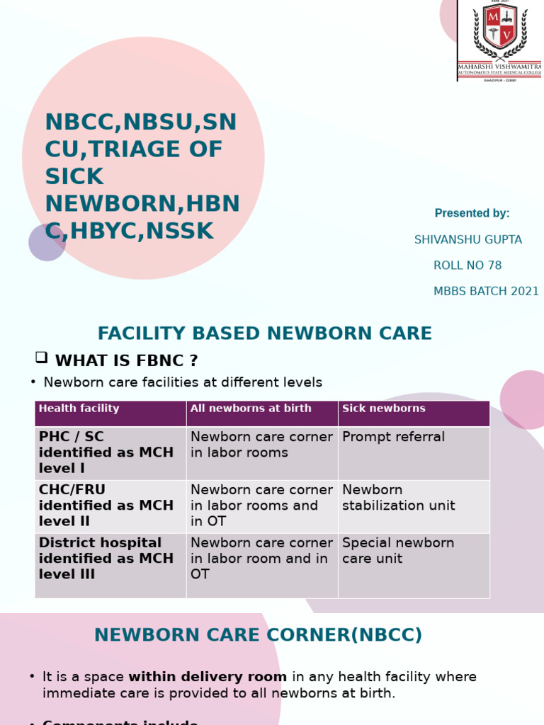 Facility-Based Newborn Care Overview | PDF | Infants | Preterm Birth