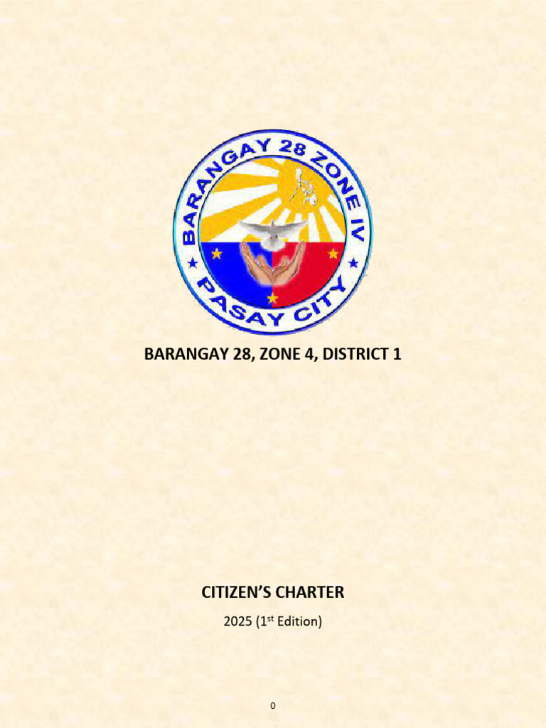 Barangay 28 Citizen's Charter 2025 | PDF | Identity Document | Governance