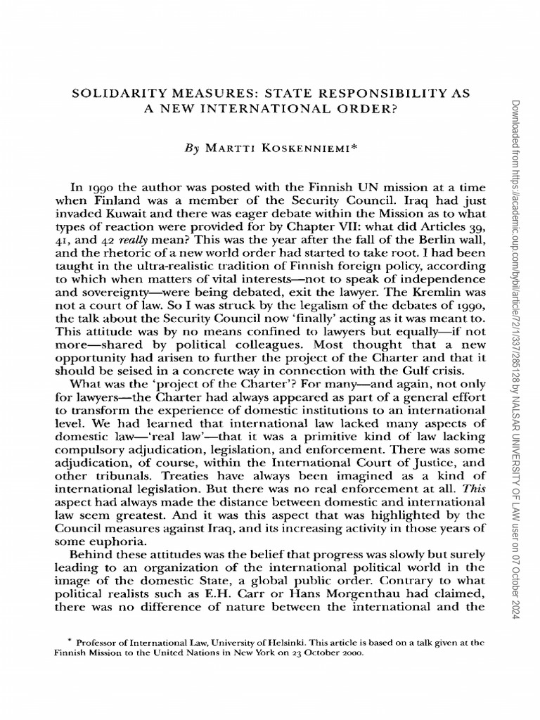 State Responsibility in International Law | PDF | International Law ...