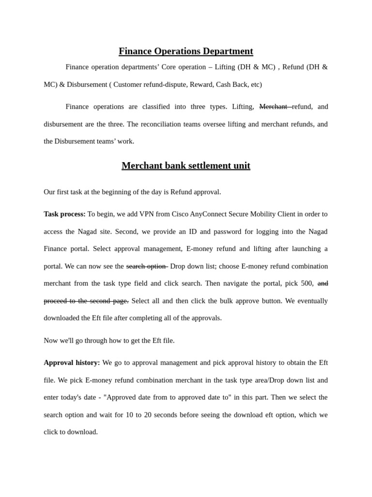 Merchant Refund Draft | PDF