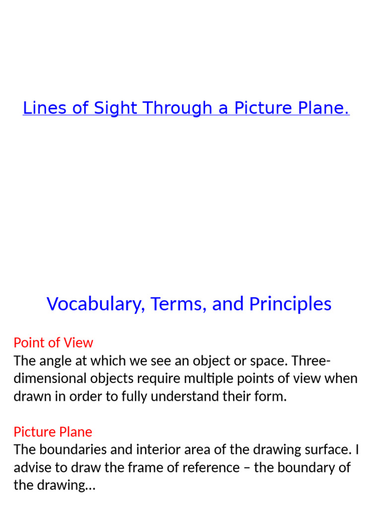 Understanding Lines of Sight in Drawing | PDF
