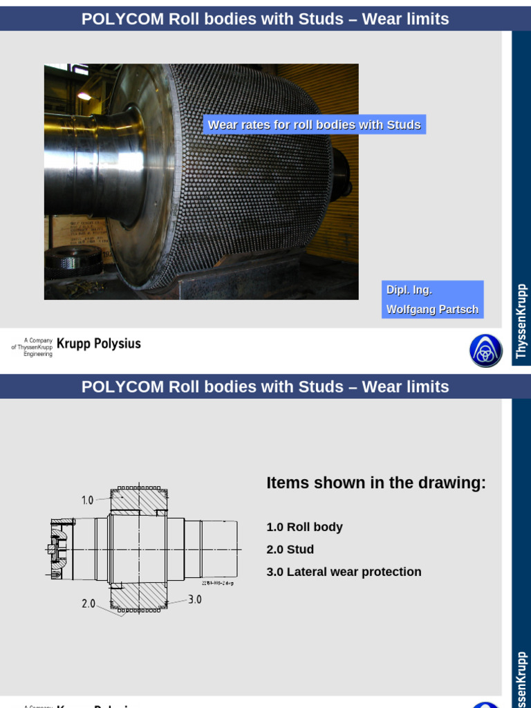 POLYCOM Roll Body Wear Limits | PDF | Wear | Soldering