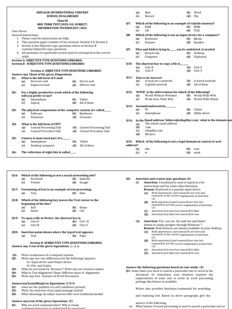 Class 9 it 1 pdf computer keyboard computer file