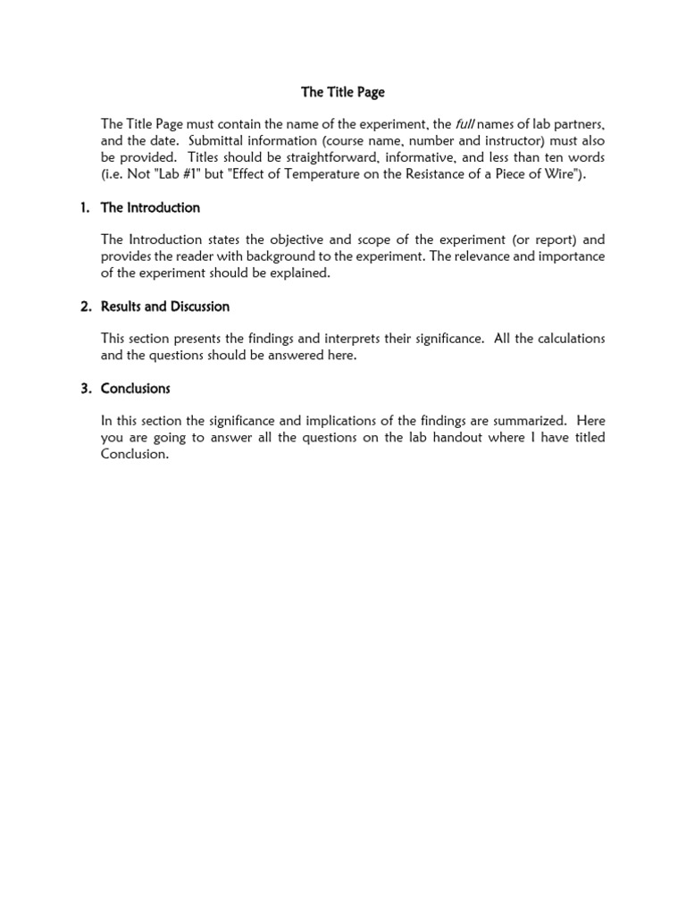 Report Format For Lab 2 | PDF