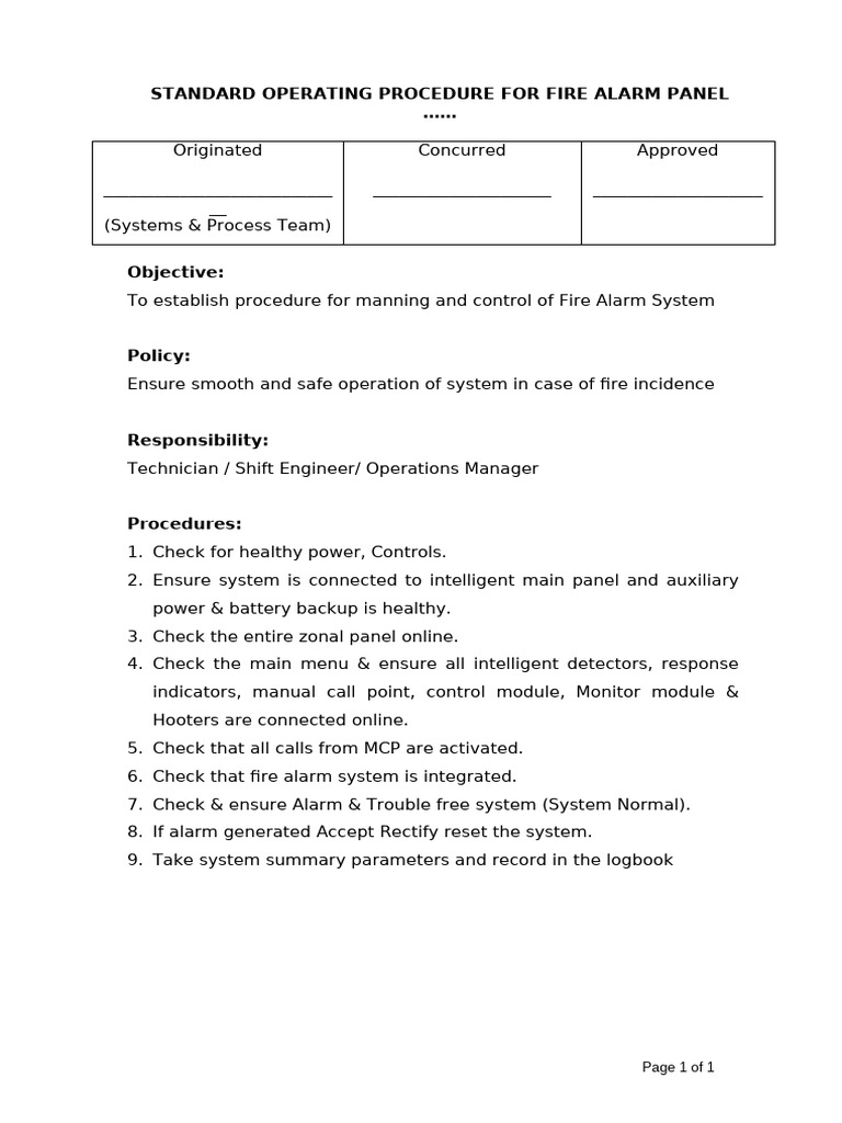 Fire Alarm Panel | PDF