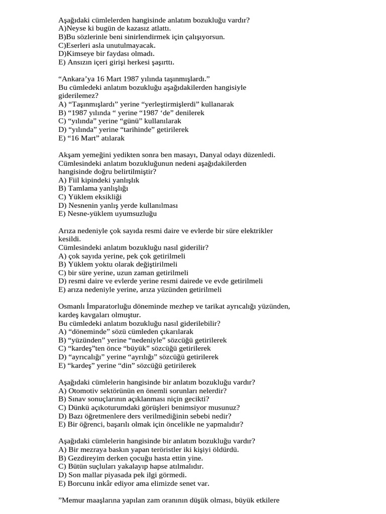 Ornek Sorular | PDF