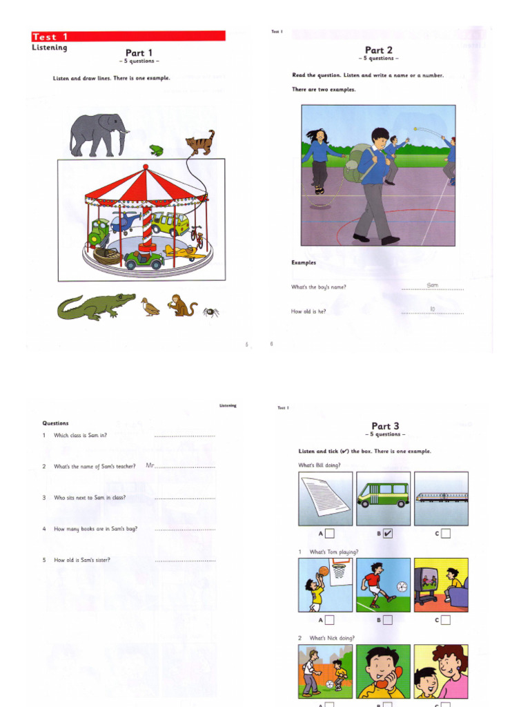 Listening Test 1 Starters 1 | PDF