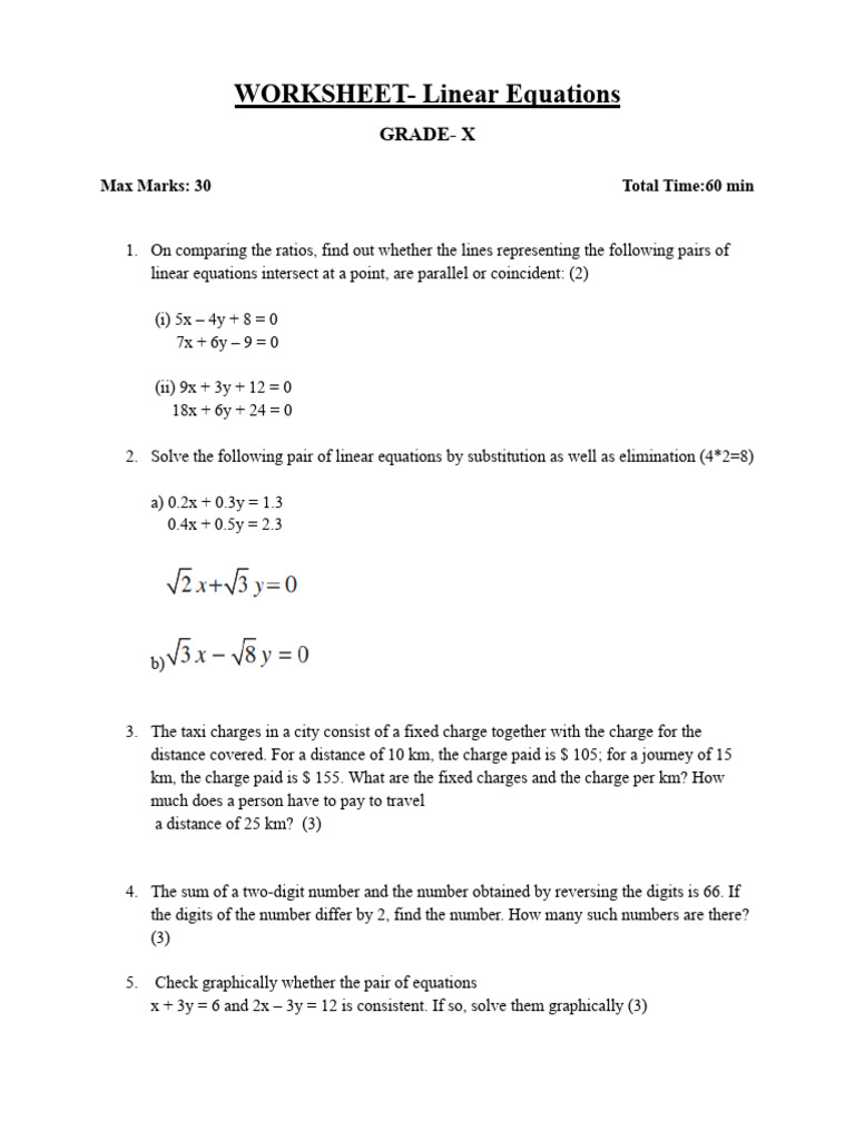 Linear Equations | PDF