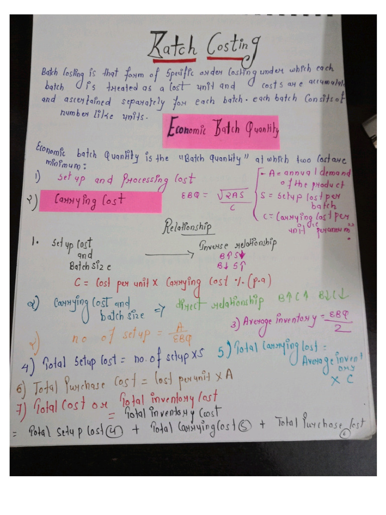 Batch Costing | PDF