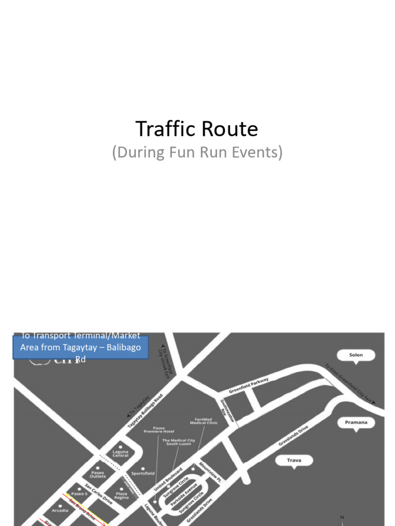 Traffic Route (During Fun Run) | PDF